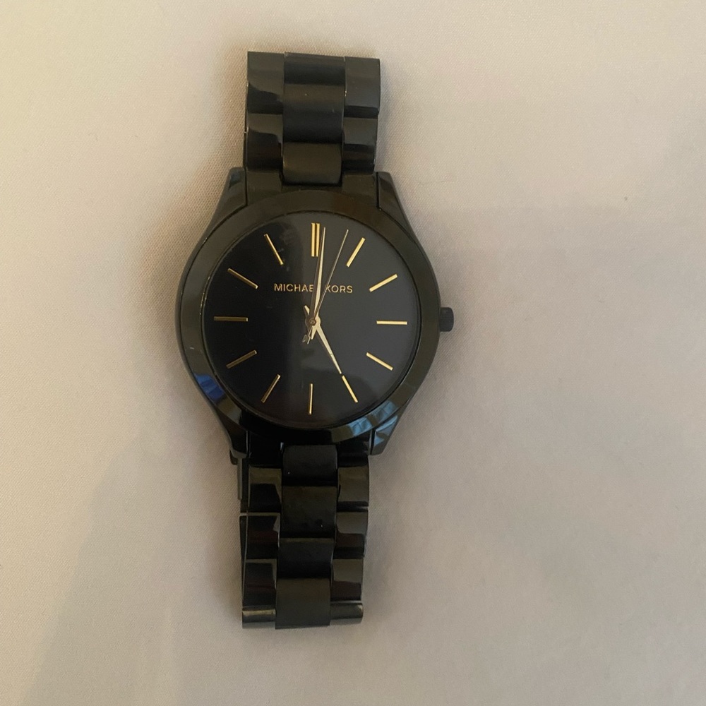 Black and Gold Michael Kors Watch